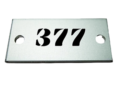 aluminiowa tabliczka na drzwi z numerem